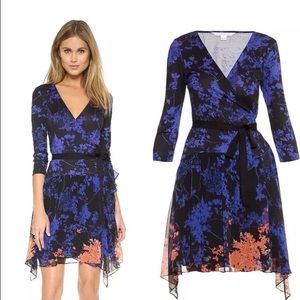 DVF Riviera Silk Chiffon Wrap Dress NWOT